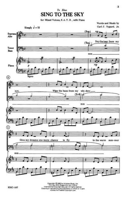 Bestseller Carl Nygard, Sing To The Sky