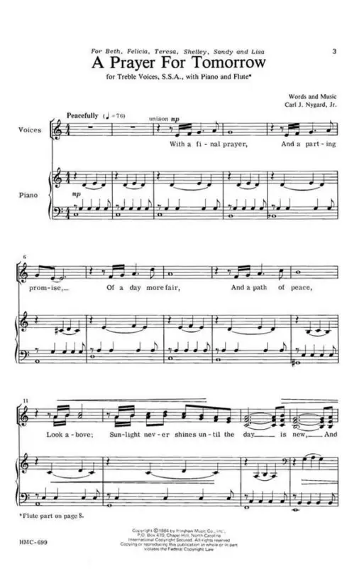 Carl Nygard, A Prayer For Tomorrow Garantierte Lieferung