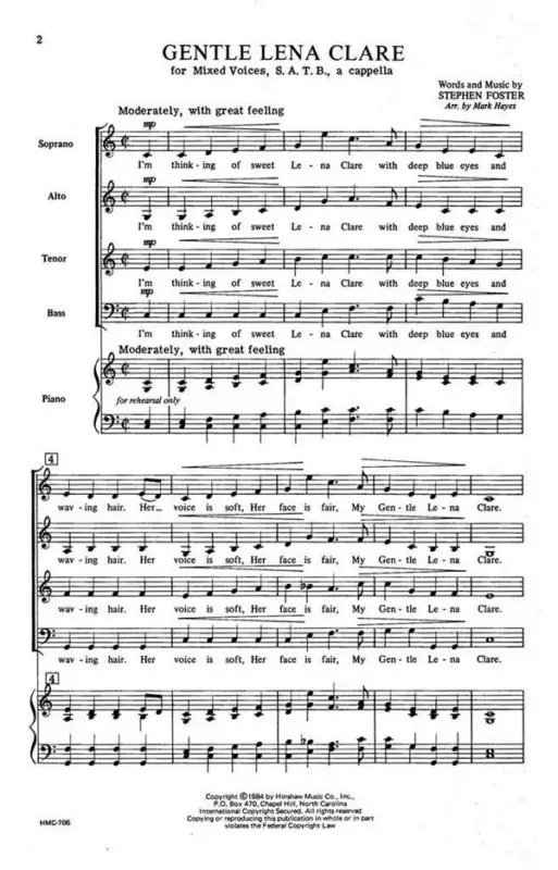 Stephen Foster, Gentle Lena Clare Expressversand