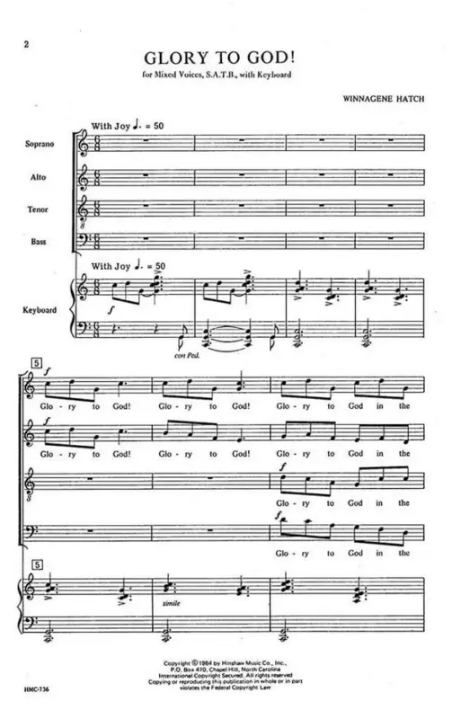 Winnagene Hatch, Glory To God! Neu