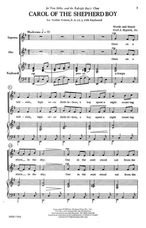 Beliebt Carl Nygard, Carol Of The Shepherd Boy