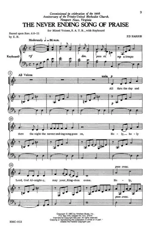 Top-Preis Ed Harris, The Never Ending Song Of Praise