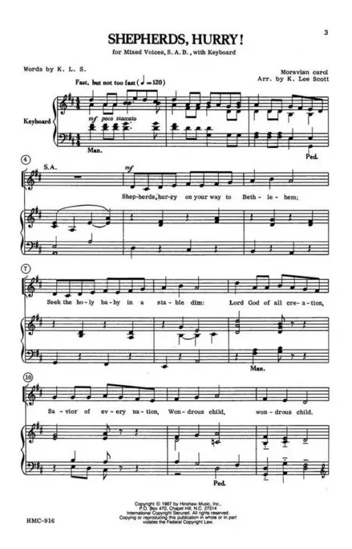 Thomas Morley, Shepherds, Hurry! Expressversand