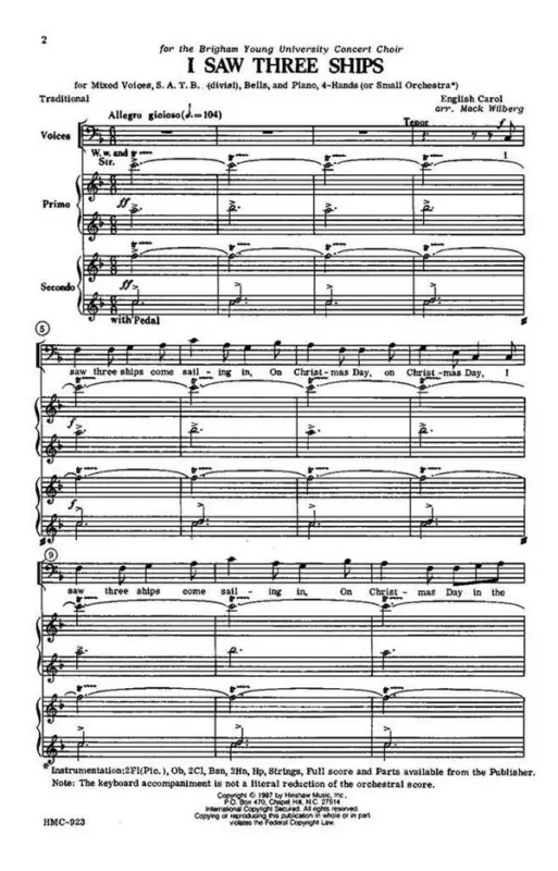 Bestpreis I Saw Three Ships