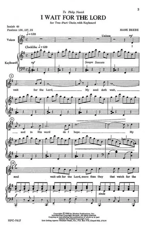 Wochenendangebot Hank Beebe, I Wait For The Lord