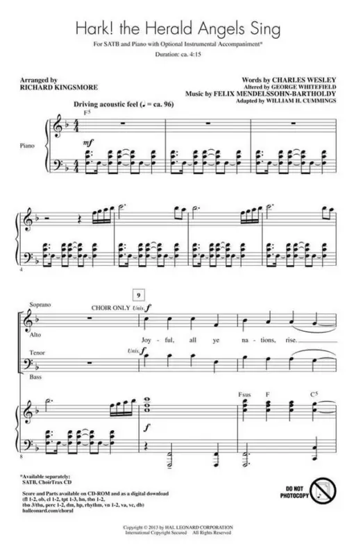 Felix Mendelssohn Bartholdy, Hark! The Herald Angels Sing Top-Angebot