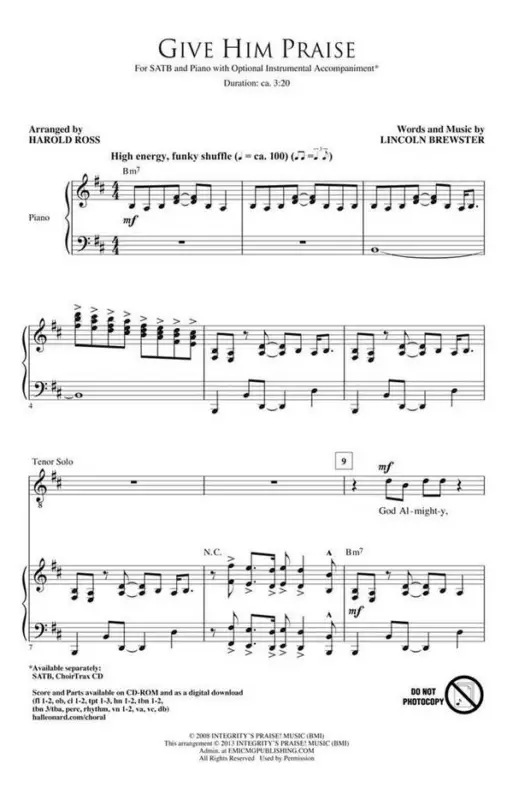 Aktuell Lincoln Brewster, Give Him Praise