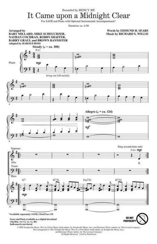 Richard S. Willis, It Came upon a Midnight Clear Neu