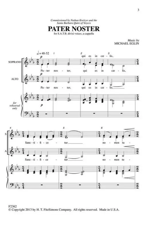 Garantierte Lieferung Michael Eglin, Pater Noster