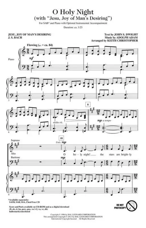 Adolphe Charles Adam_Johann Sebastian Bach, O Holy Night Kostenloser Versand