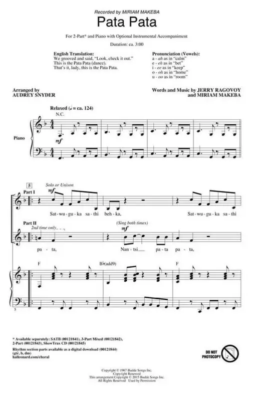 Abverkauf Jerry Ragovoy, Pata Pata