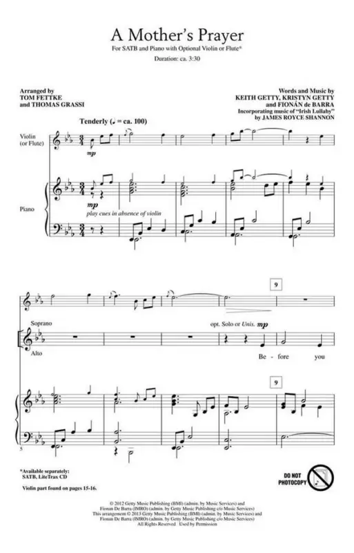 Angebot Fionan DeBarra, A Mother's Prayer
