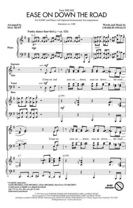 Abverkauf Ease on Down the Road - from The Wiz