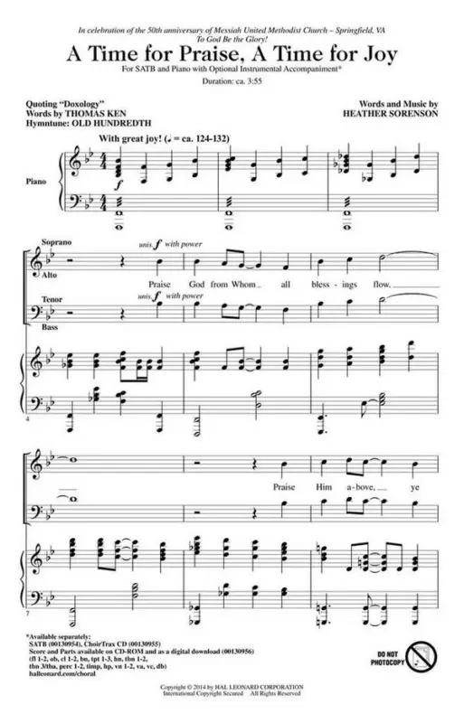 Heather Sorenson, A Time for Praise, A Time for Joy Kostenloser Versand