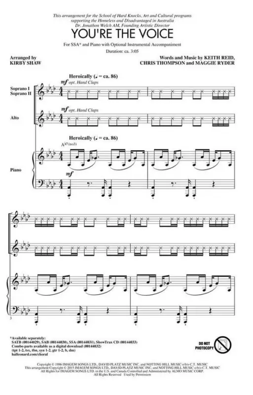 Abverkauf You're the Voice