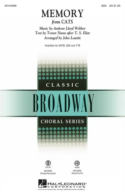 Abverkauf Andrew Lloyd Webber_Trevor Nunn_T.S. Eliot, Memory