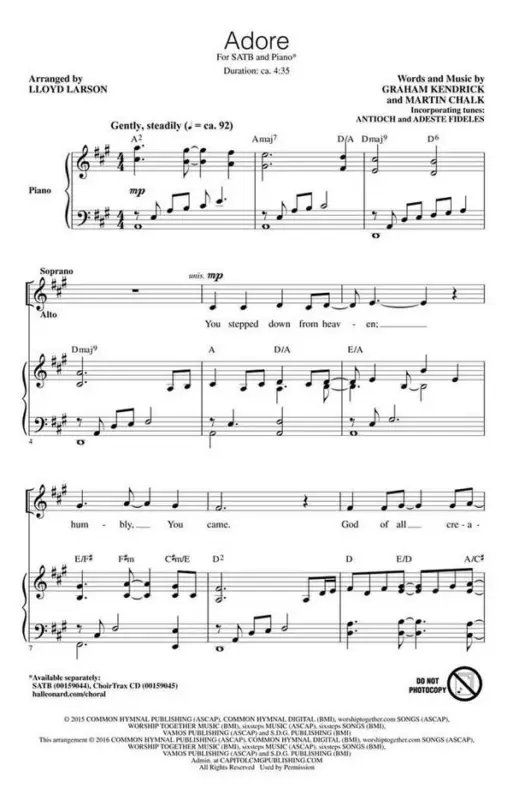 Neu Im Sortiment Graham Kendrick_Martin Chalk, Adore