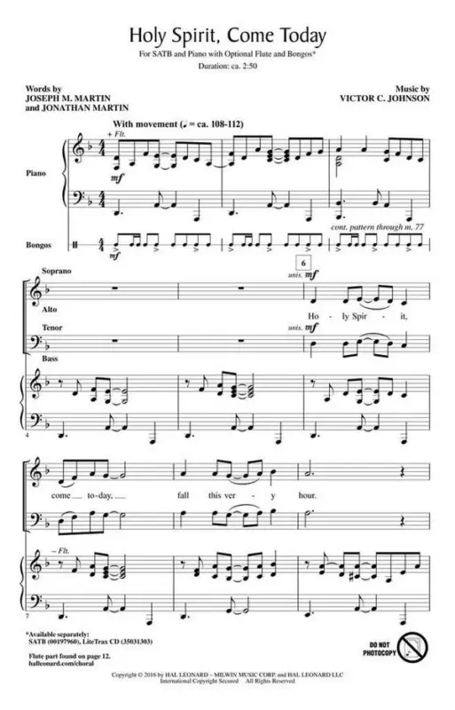 Victor C. Johnson, Holy Spirit, Come Today Sonderangebot