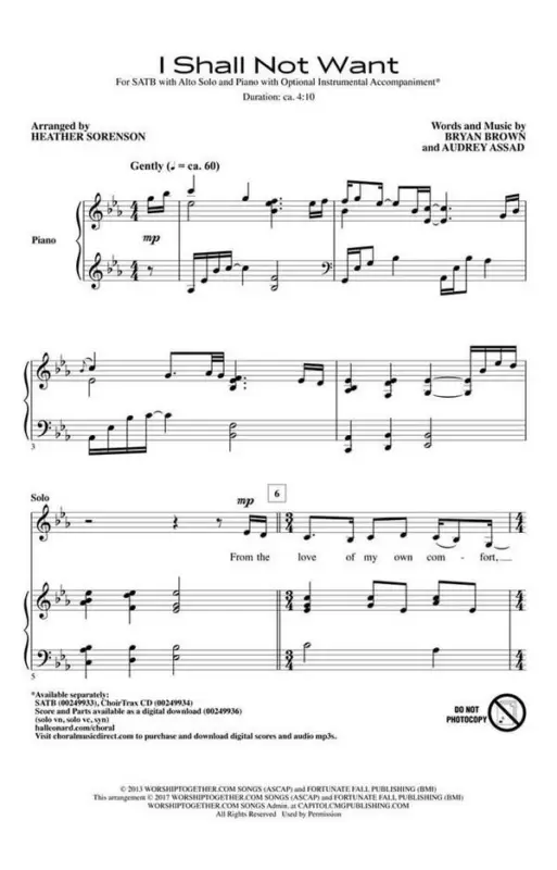 Preis Gesenkt Audrey Assad_Bryan Brown, I Shall Not Want