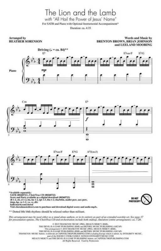 Brenton Brown_Brian Johnson_Leeland Mooring, The Lion and the Lamb Garantierte Lieferung