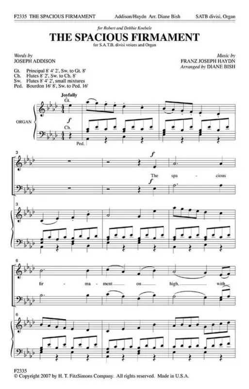 Franz Joseph Haydn, The Spacious Firstmament Neue Kollektion