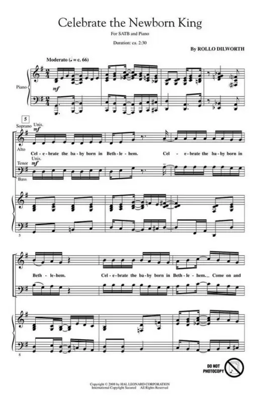 Rollo Dilworth, Celebrate the Newborn King Expressversand