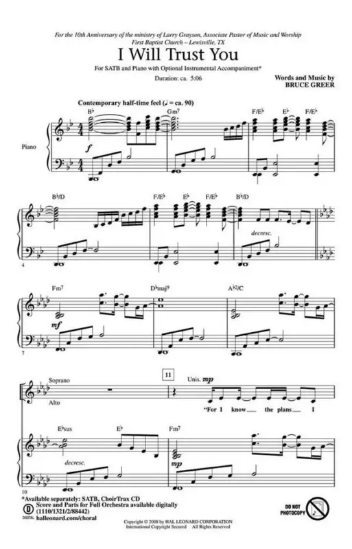 Direkt Vom Hersteller Bruce Greer, I Will Trust You