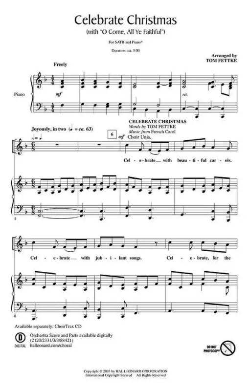 Celebrate Christmas With O Come, All Ye Faithful Sonderangebot