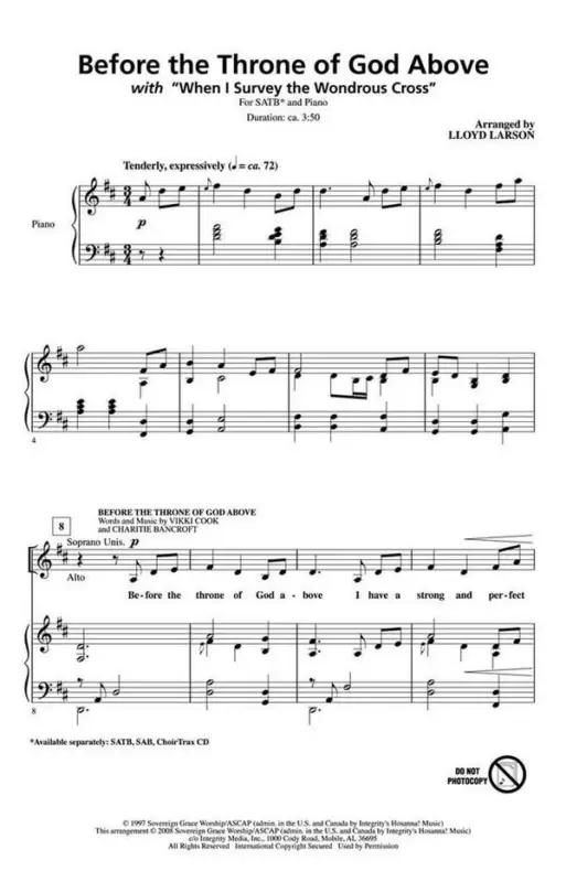 Neu Before the Throne of God Above