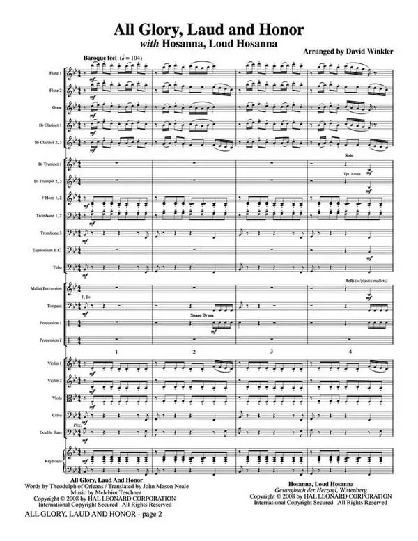 Aktuell All Glory, Laud, and Honor