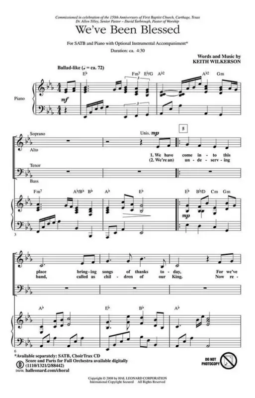 Keith Wilkerson, We've Been Blessed Saisonangebot