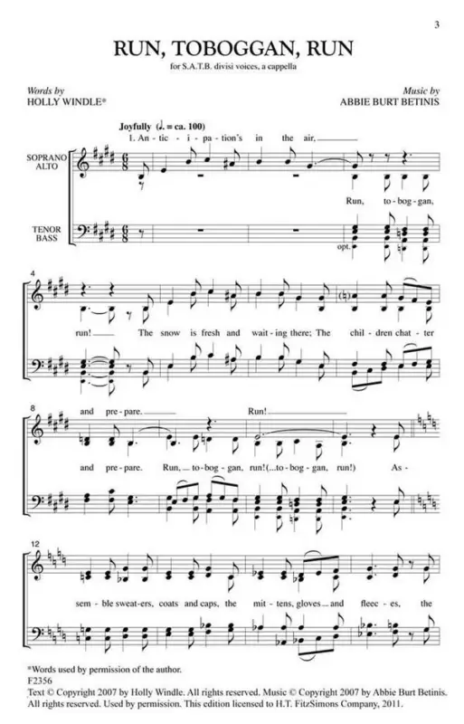 Abbie Burt Betinis, Run Toboggan Run Wochenendangebot