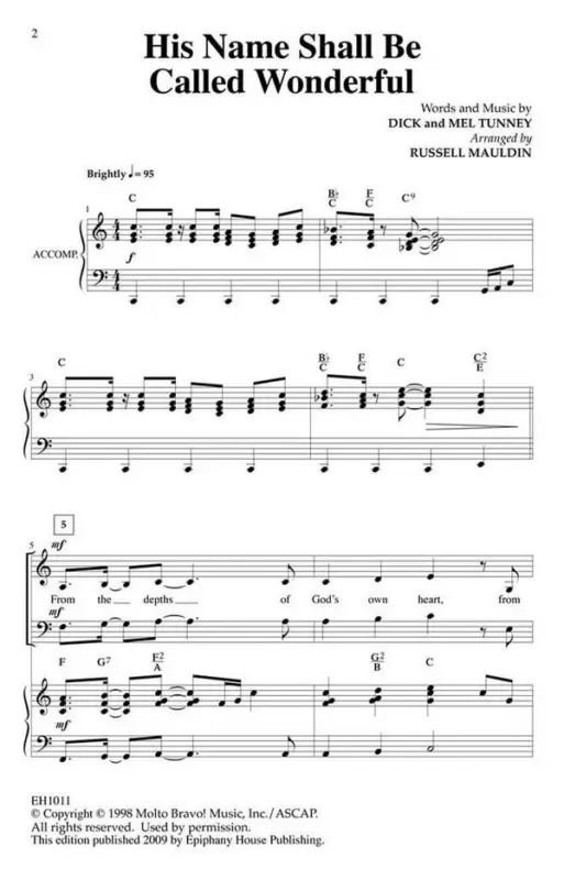 Dick Tunney_Melodie Tunney, His Name Shall Be Called Wonderful Aktuell