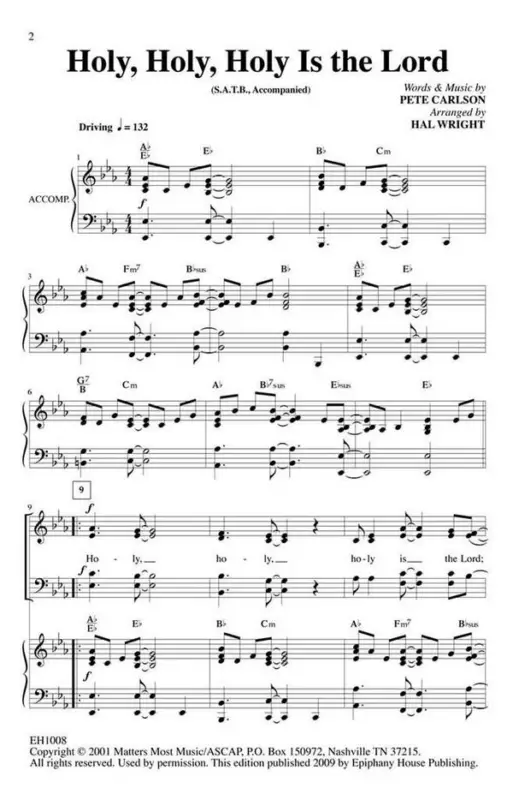 Pete Carlson, Holy, Holy, Holy Is The Lord Top-Seller