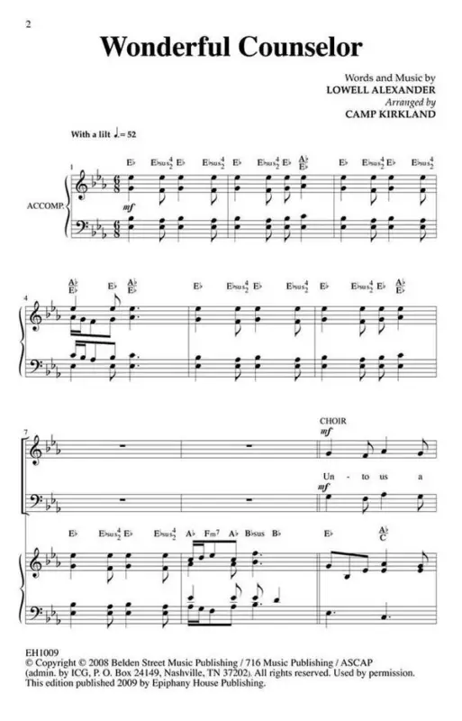 Abverkauf Lowell Alexander, Wonderful Counselor