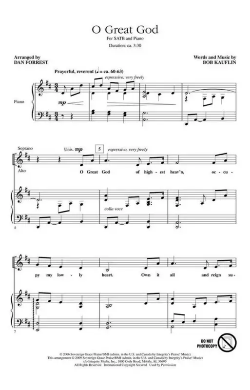 Bob Kauflin, O Great God Jetzt Bestellen