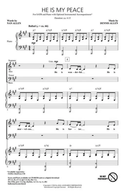 Dennis Allen_Nan Allen, He Is My Peace Super-Preis