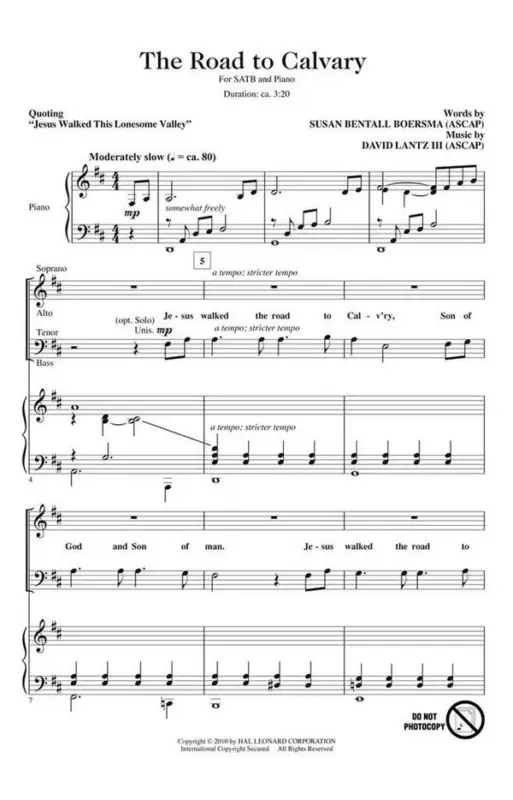 Geprüft David Lantz III, The Road to Calvary