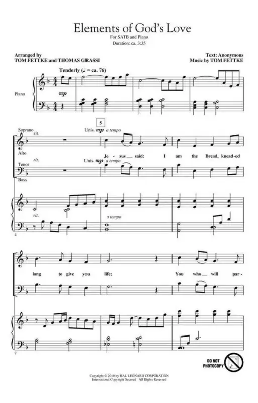 Tom Fettke, Elements of God's Love Direktkauf