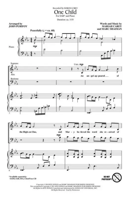 Beliebt Marc Shaiman_Mariah Carey, One Child