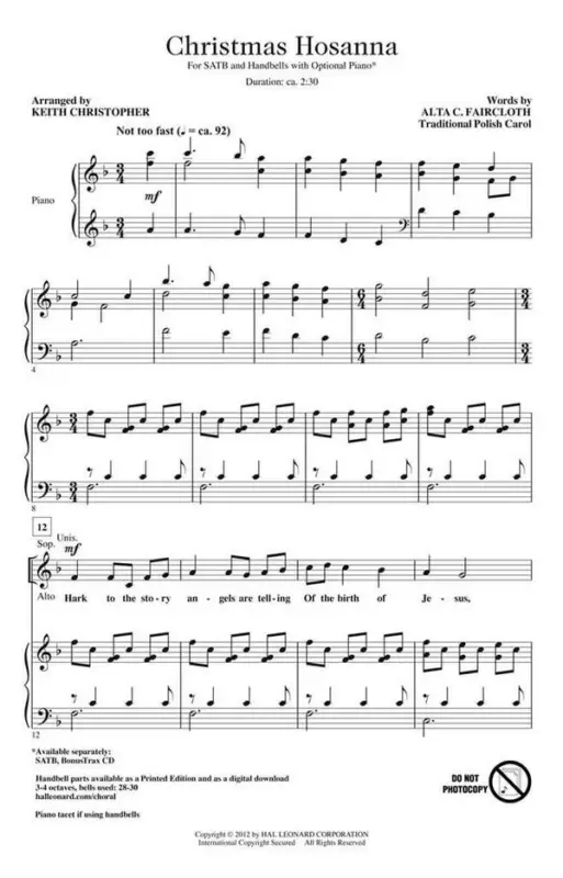 _, Christmas Hosanna Neuheit