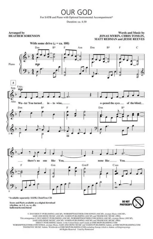 Chris Tomlin_Jesse Reeves_Jonas Myrin_Matt Redman, Our God Gratis Versand