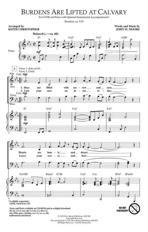 John Moore, Burdens Are Lifted at Calvary Preiswert