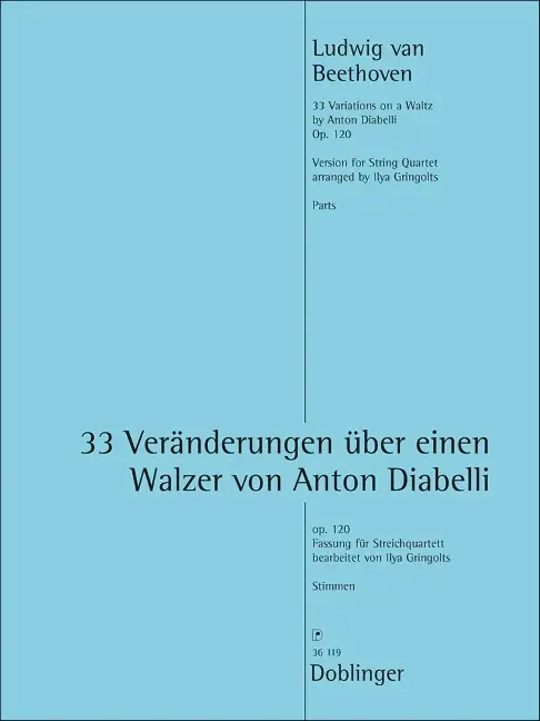 Zertifiziert 33 Veränderungen über einen Walzer von Anton Diabelli op.120
