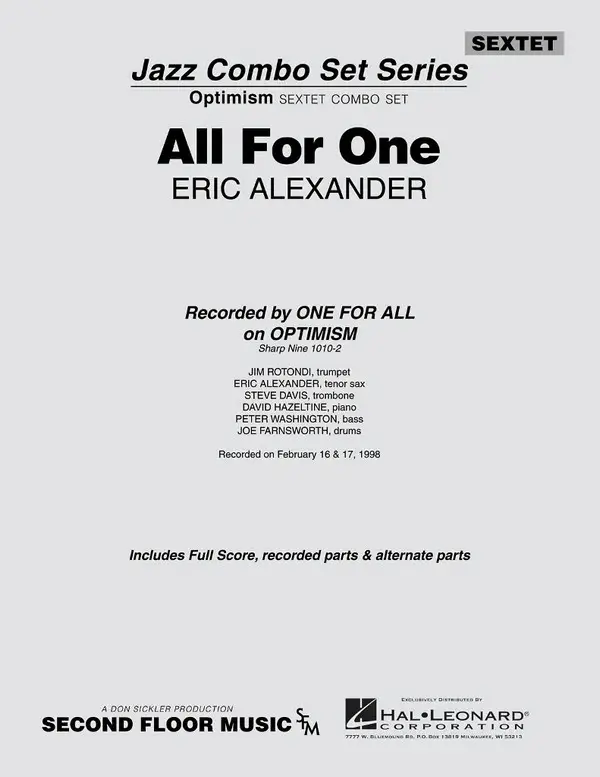 Eric Alexander, All for One Preisreduziert