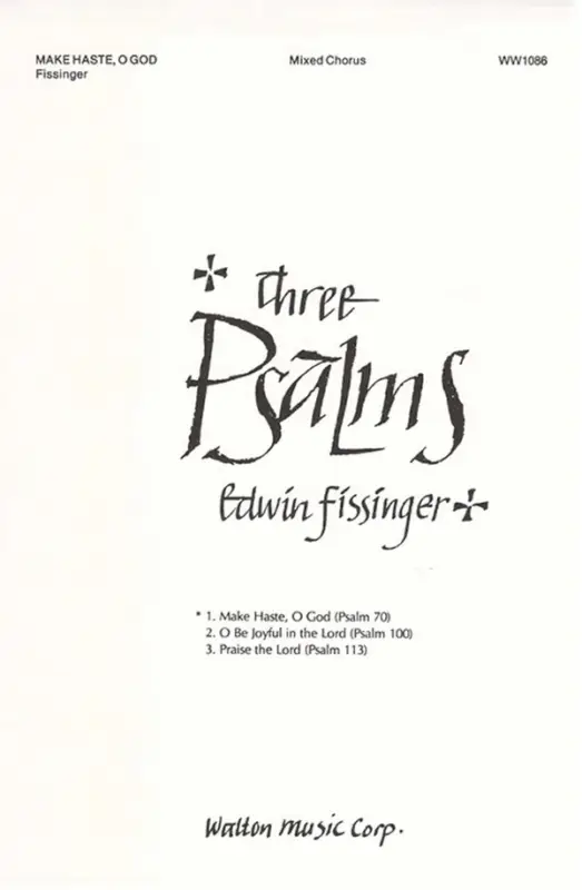 Sale Edwin Fissinger, Make Haste, O God