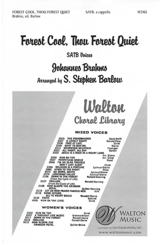 Schnäppchen Johannes Brahms, Forest Cool, Thou Forest Quiet