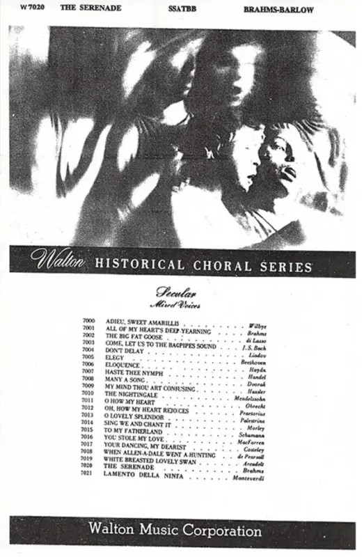 Versand Am Gleichen Tag Clemens Brentano_Johannes Brahms, The Serenade