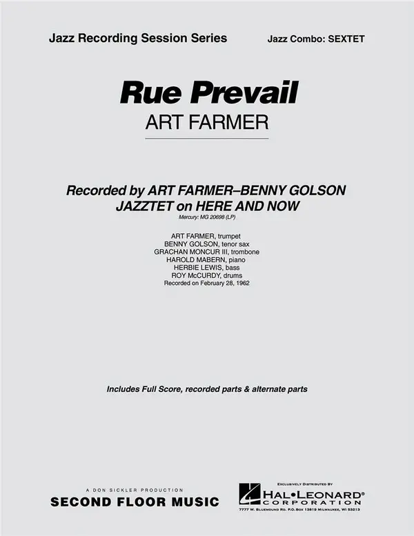 Mega-Angebot Art Farmer, Rue Prevail