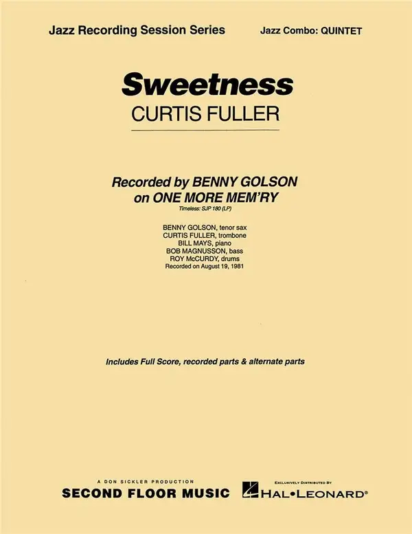 Neuheit Curtis Fuller, Sweetness
